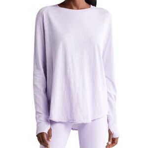 Zella White Relaxed long Sleeve Tee